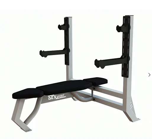Bench for bench press with safety stops