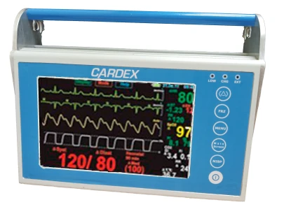 Anaesthesiological and resuscitation monitor for monitoring a number of physiological parameters "MAR-02-CARDEX" ST version