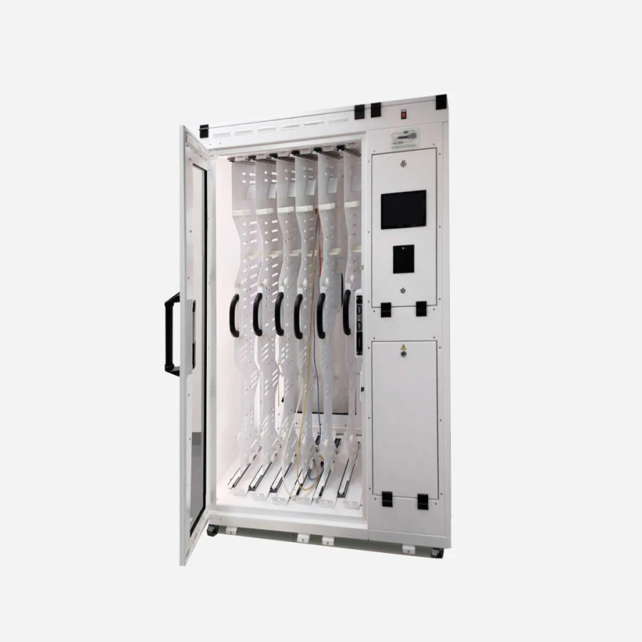 Cabinet for drying and storage of flexible endoscopes "KLINSCOPBOX", KLINSCOPBOX-6PRO