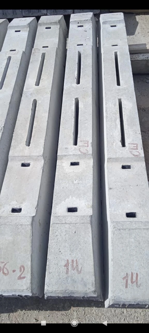 Reinforced concrete sleepers type I for separate rail fastening with threaded attachment of rail and lining to sleeper subtype S
