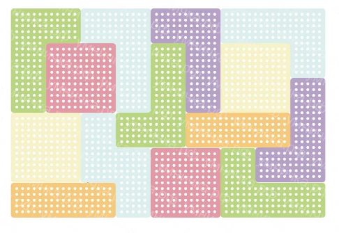 Wall panels "Tetris" 14 pieces (pastel) PNT-014p