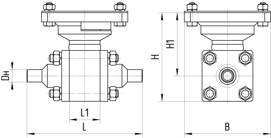 Ball shut-off valve ATEK.491811.116
