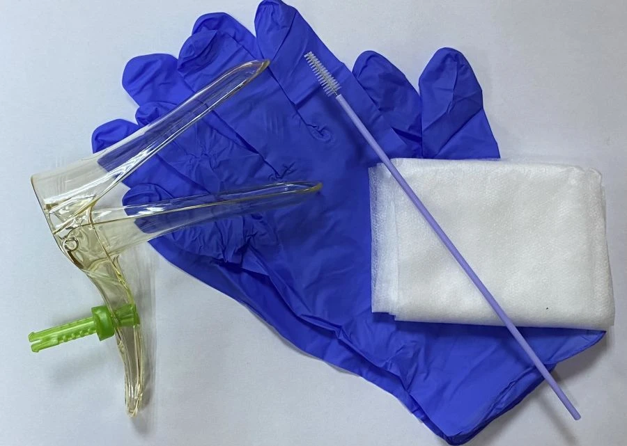 Set of gynaecological articles for taking cervical and vaginal secretions disposable sterile "Femina®" with mirror "Zolot