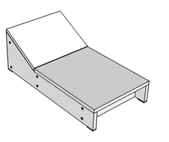 Wooden furniture for preschools: Play unit "Couch"