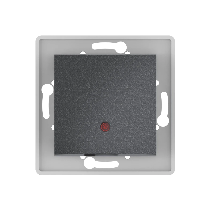 CADUCEUS ALING PRESTIGE Single-valve flush-mounted switch with indication 10AX, 250V~, graphite, article no. 6027.2