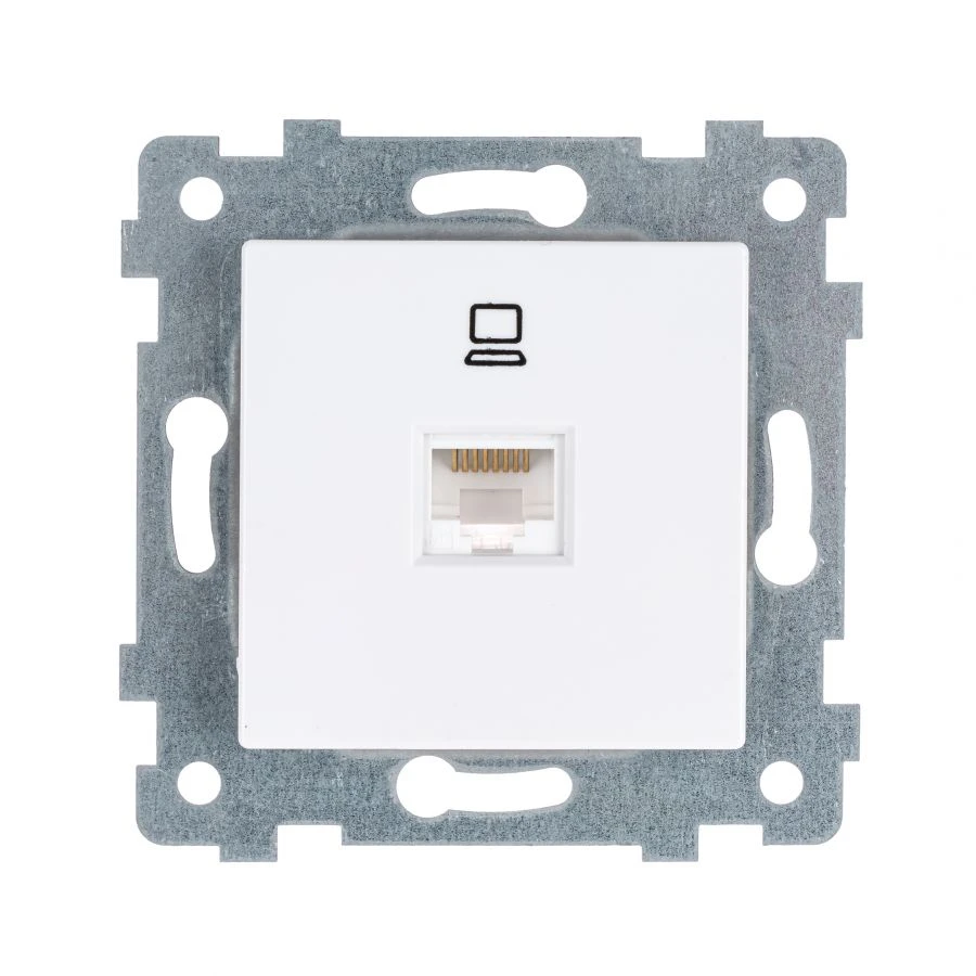 "AKSIOMA" Low-voltage socket mechanism PC socket assembly RK1-458. RK1-458, colour white