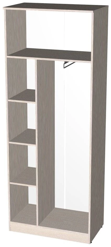 Two-section wardrobe for clothes (770x580x2000) LDFP 16mm, PVC edge 0,4x19