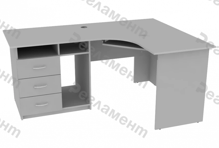 Corner table B3 900-2500x900-2500x650-950mm(WxHxH)