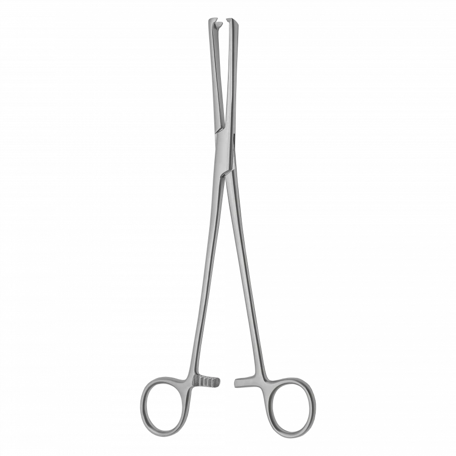 TSH-04-051-24 Double-toothed uterine forceps, straight, 240 mm