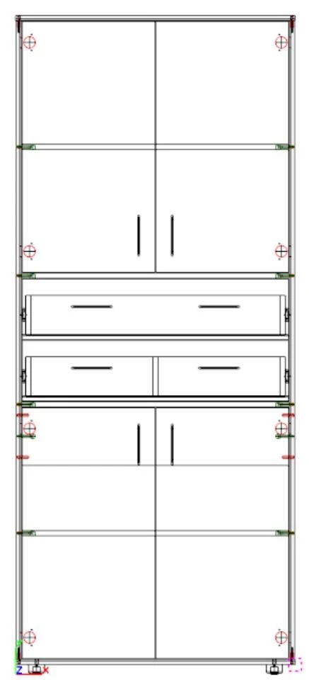Modular multi-sectional cupboard "Eko" series