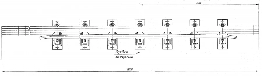Cross rail with counter rail of project H01.003.4000.00-04