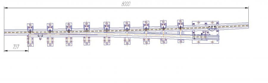 Frame rail with shank of project 2628.01.010-02