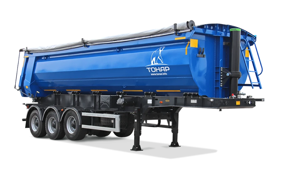 Dump semi-trailer of Tonar 95892 model with axles of TONAR models: 90424.