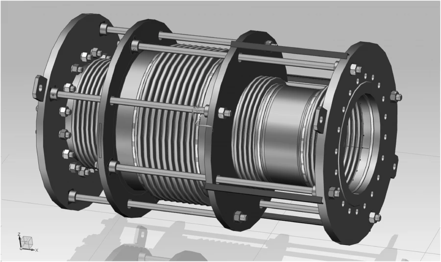 Universal bellows compensator of unloaded design (type U) of UFZ version with nominal diameter from 15 mm to 5000 mm,