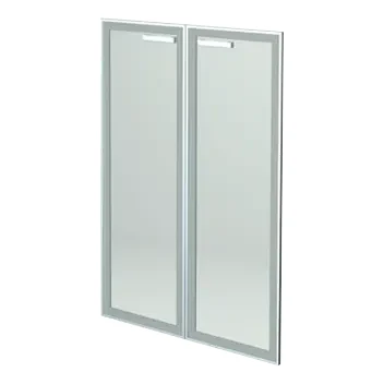 Transparent glass doors NT-601.2.SR (set of 2 pcs.)