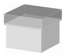 Horizontal display cabinet 1200 x 1200 x 1000 mm
