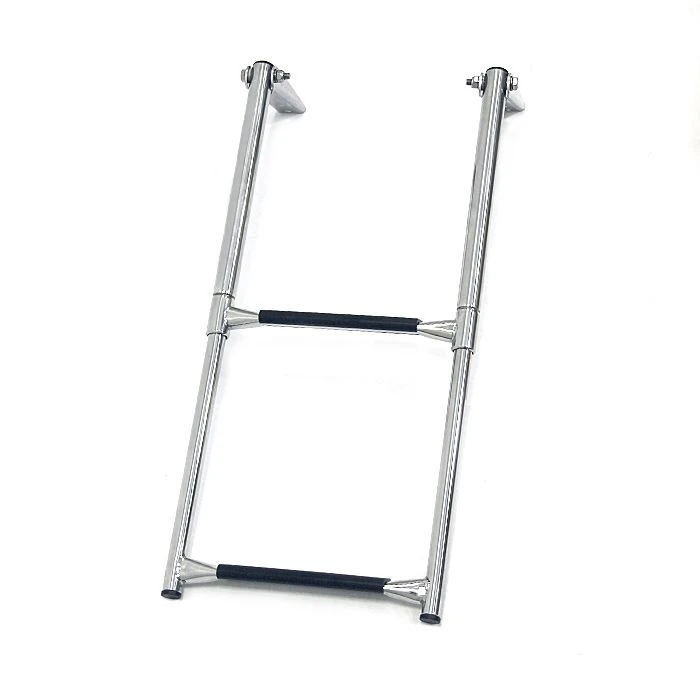 Ship's gangway telescopic folding, 2 black steps, Art. No. 040101BT