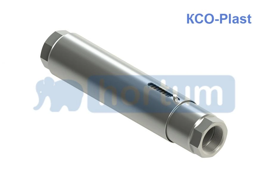 KCO-Plast - axial compensator with multilayer bellows with stainless steel inner shield in protective decorative casing