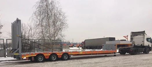 Semi-trailer - heavy hauler 4589RF, on axle unit OOO "MegaTron": MT-2900805.1410.3-1850, MT-2900805.1410.3-1950, MT-2900805.1410
