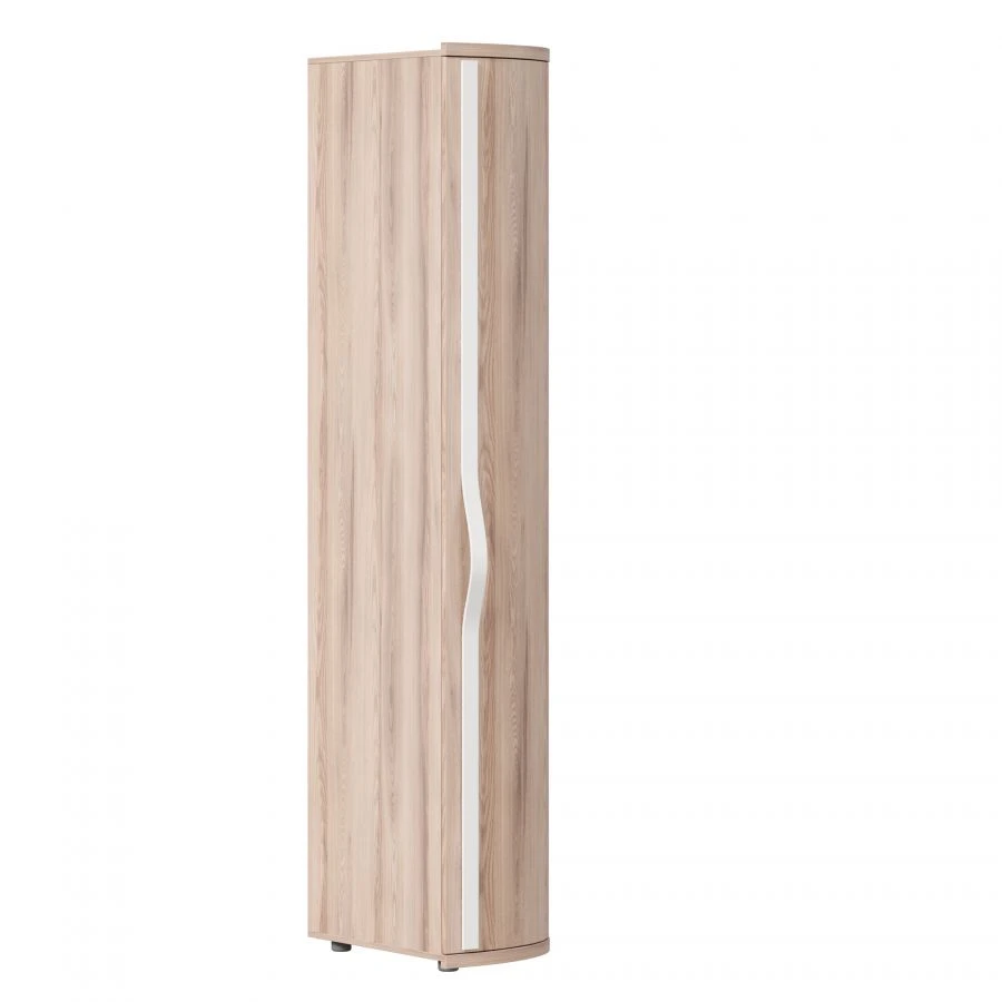 Marta LD.636070.000 Right-hand corner wardrobe with curved door (White/Desira Ash M )