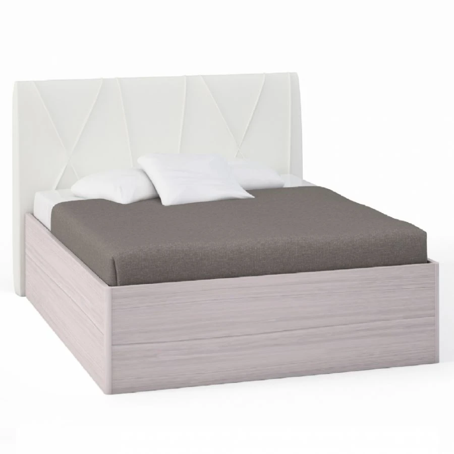 "Rimini Ice" AFC-01.CG, Bed, 2 twin beds, upholstered in white asm (1600 mm) from the modular furniture set Rimini Ice.