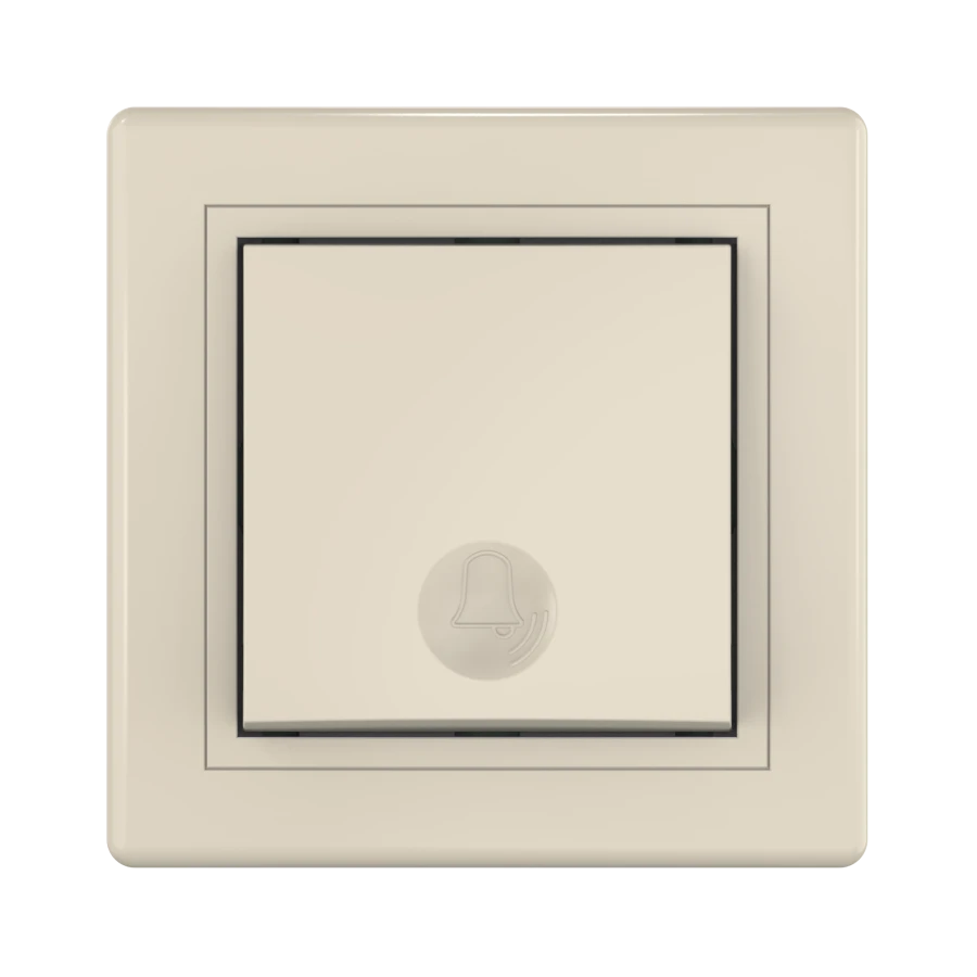 CADUCEUS ALING PRESTIGE Flush-mounted push-button switch 10A, 250V~, beige, article number 610.999.