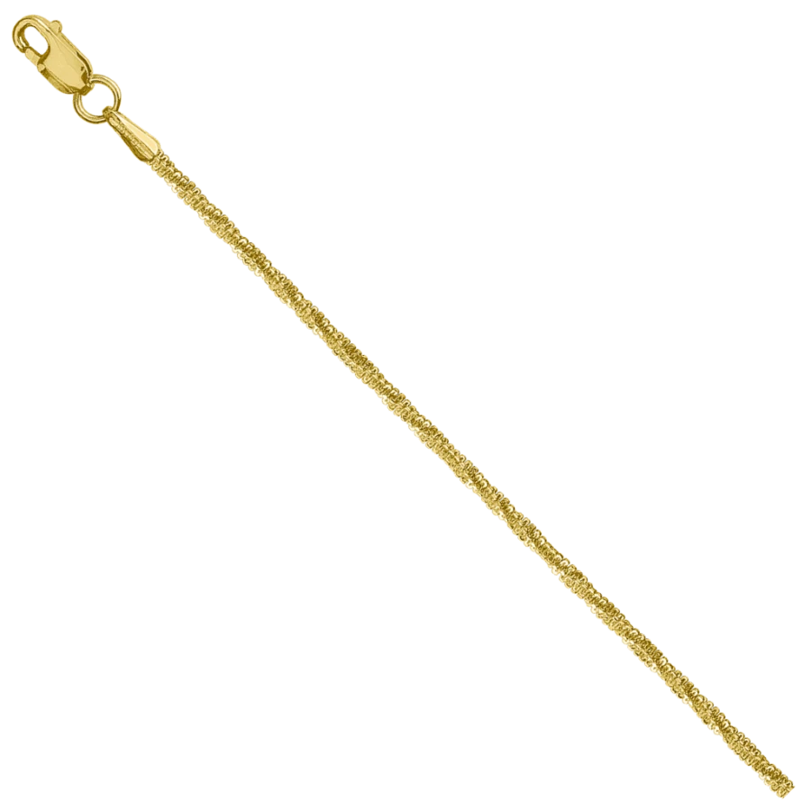 Neck ornament of 585 gold plated Chain green Krocha NC17-086 0.35MM 70SM 7.49G