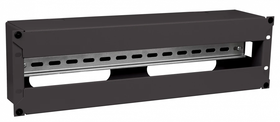 EDP05-3U22M ITK Electrical distribution panel 3U with DIN rail black
