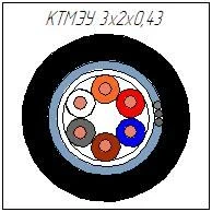 Cable symmetrical triboelectric KTMEU