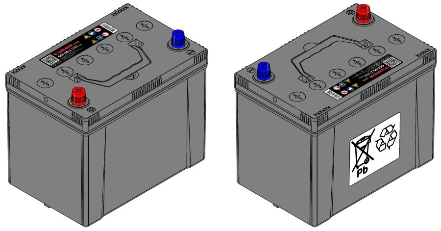 Rechargeable lead starter battery TUBOR ASIA 6ST-60.1 VL D26 V00