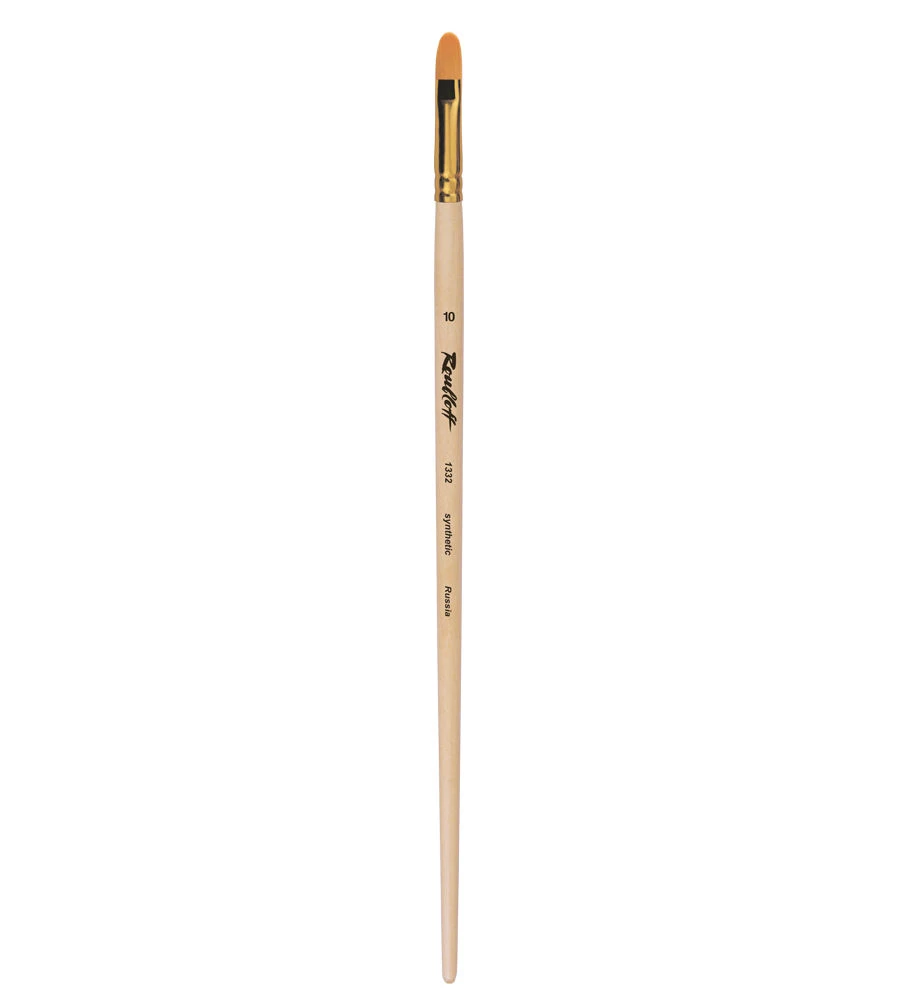 Synthetic pile oval fine art brush