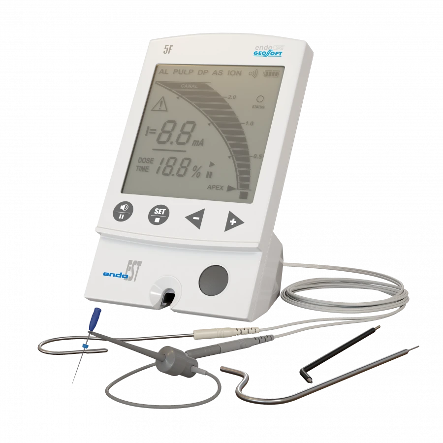 Electromechanical apparatus for odontodiagnostics, apexlocation and therapy of pulp and periodontal diseases AE-01 "EndoEst".