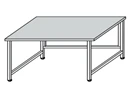 Metal lab technician's table on metal frame SL-1(m)