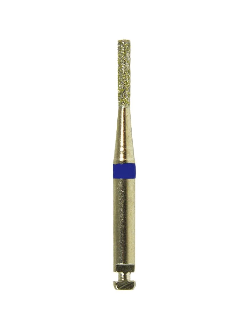 Dental burrs with diamond heads "RosBel" type 1 with groove and flat bald (for fixing in angle handpieces)