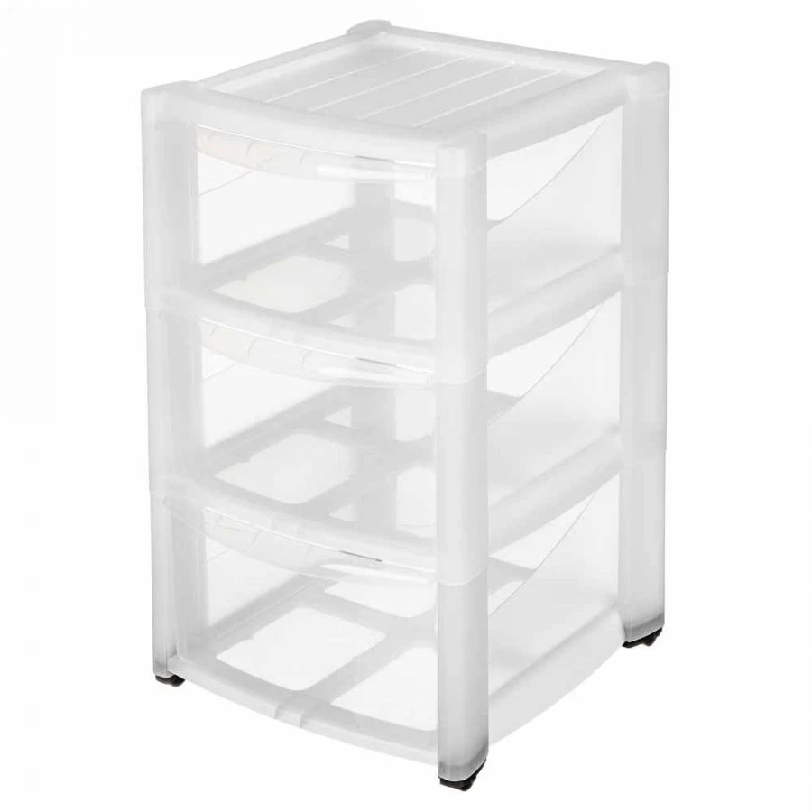 4312428; Dresser on wheels "AMADEO" 3 drawers (beige)