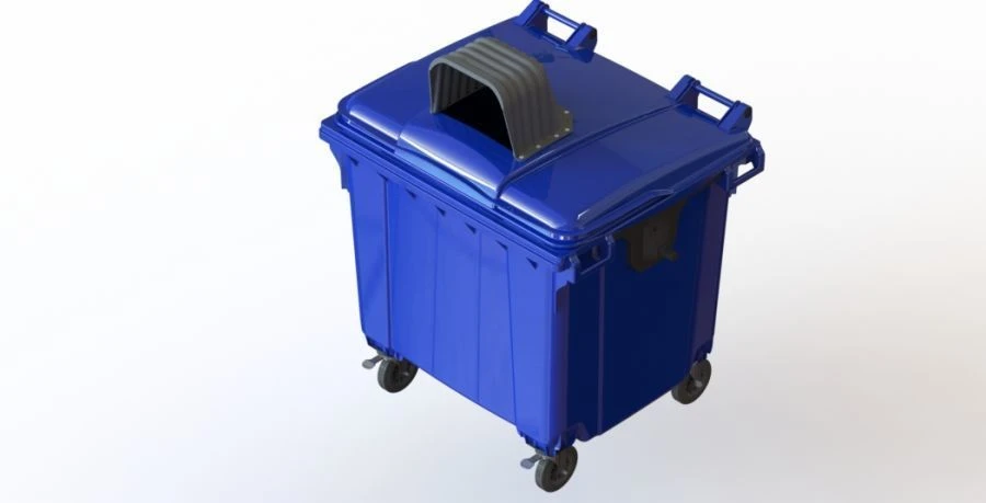 Mobile waste bin 1100l Art.29.C19.H (20.807.1.60.PE; 21.056.60.PE.O)
