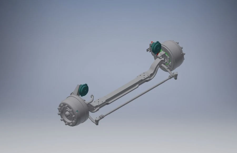 Front axle with cam brakes 111.3000012-50-3A