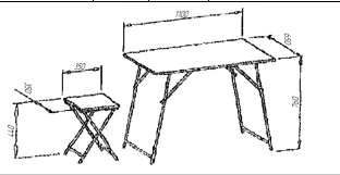 Set of field folding furniture "EkoMet" Ltd.