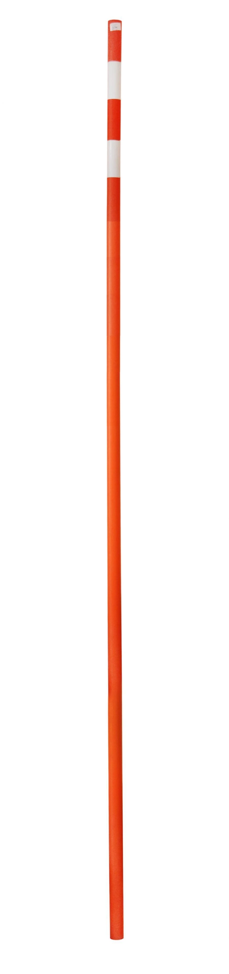 Plastic milestone VP-2 2 m high, diameter 40 mm with 2 white stripes 100 mm each