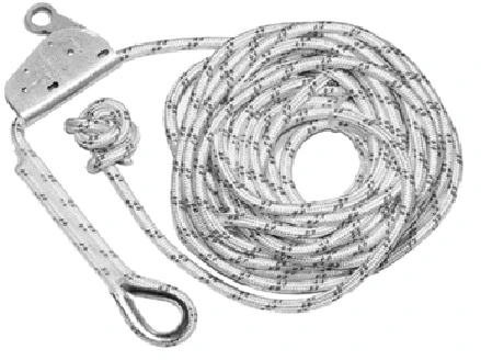 Slider type locking device on flexible anchor line BlU-02(BG)