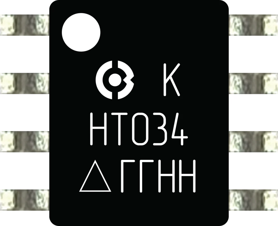 Microcircuit K5306NT034 integrated digital temperature sensor with I2C control interface in 4303.8-DH3 K package (SOIC-8)