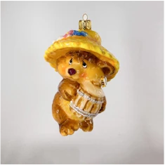 Handmade glass Christmas tree toy "Sweet Bear"