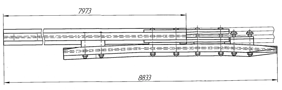 Cross rail with counter rail of project H02.001.7000.00