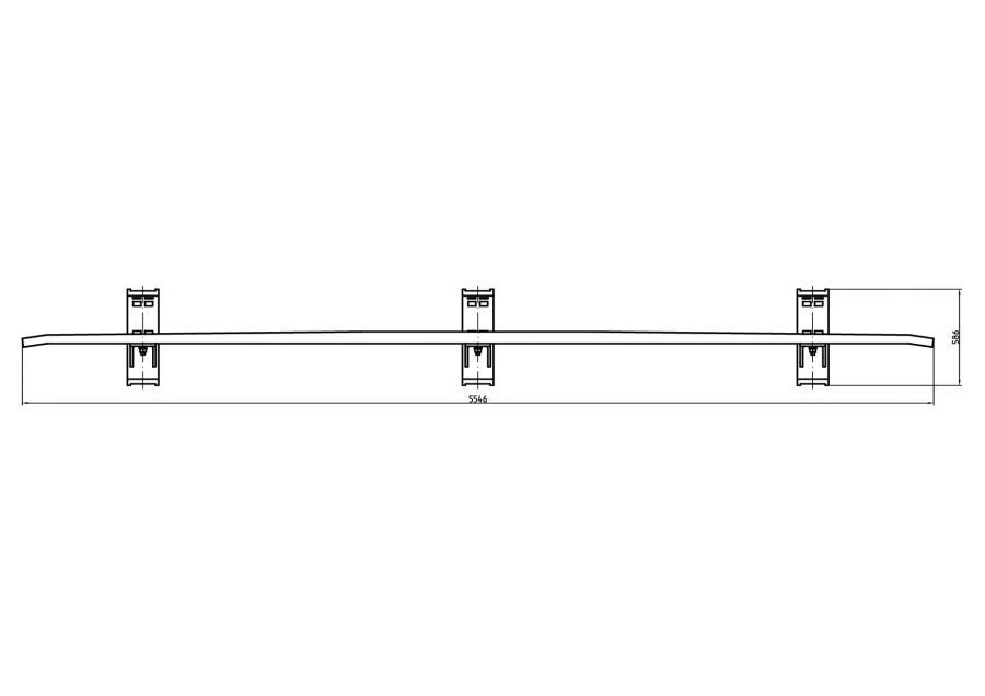 Counter rail with pads (project MSZ.8365.14.000RK)