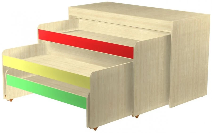 Three-drawer pull-out children's bed