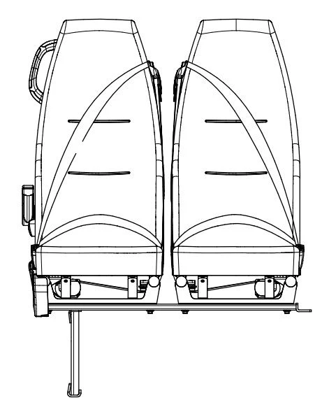 Double left passenger seat COT.KHP.3-6840025