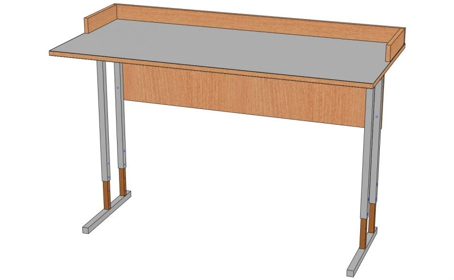 Height adjustable laboratory table with edge. Height group from 4 to 6. Model: SLR-1