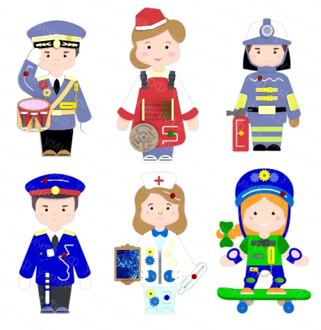 Set of "Professions" bisiboards NGS-06