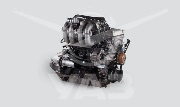 040900100040000 Engine (for UAZ cars, EURO-2, AI-92, 143 hp, MIKAS 7.2, with pulley under 2 POLYCLIN BELTHS, GUAR BOND,