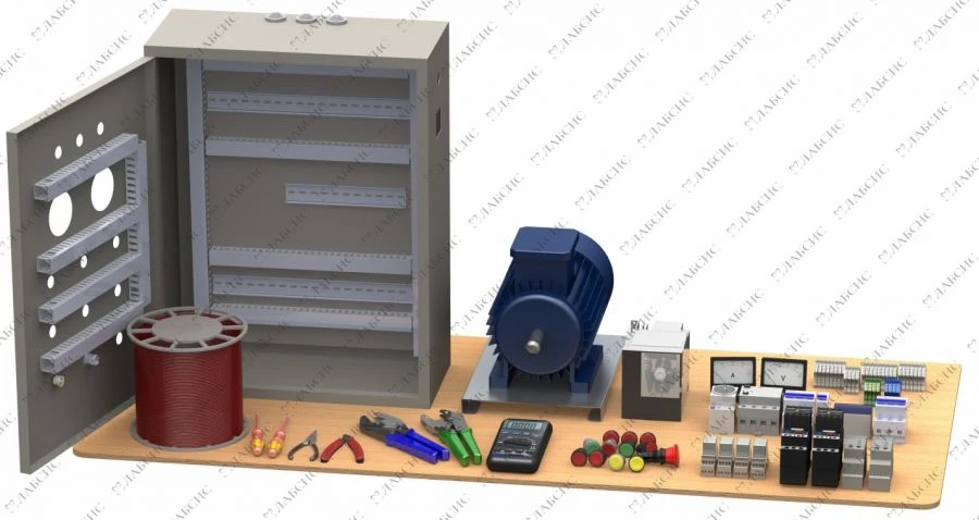 Set of training equipment on electrical installation and adjustment